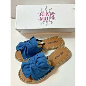 Olivia Miller Woman's Bow Down Sandals Slip On Size 6 New In Box